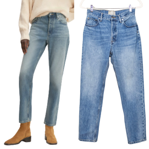 EVERLANE The 90's Cheeky Jean in Vintage Mid Blue Wash High Rise Women's 27 - Picture 1 of 4